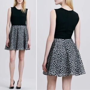 DVF Jeannie Leopard Dots Black and White Dress